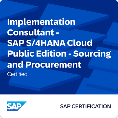 SAP Certified, Sourcing and Procurement, Public Edition