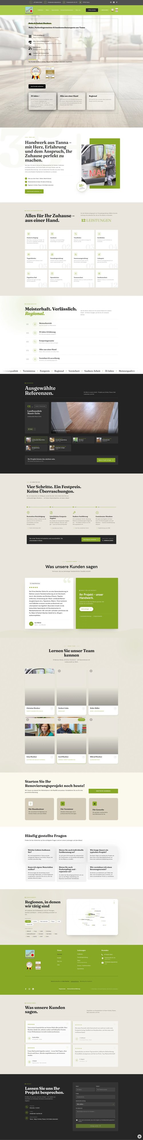 Website Maler & Parkett - Wachter