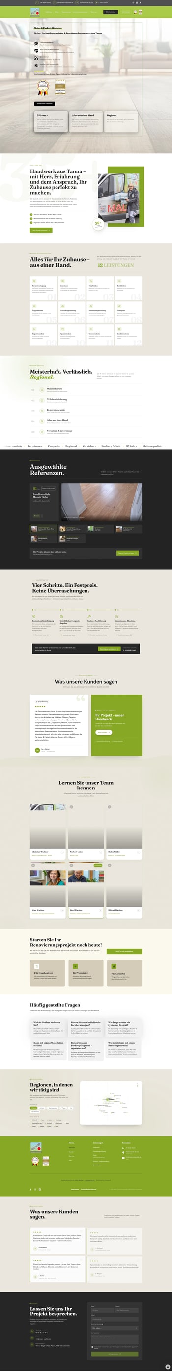 Website Maler & Parkett - Wachter
