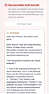 Eine rote Fehlermeldung und eine Erklärung des KI-Coaches zur Bedeutung des grünen Leuchtpfeils an einer Ampel.