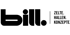 Logo von Bill. mit dem Text "ZELTE. HALLEN. KONZEPTE."