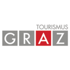 GRAZ Tourismus Logo mit rotem A auf grauem Hintergrund.