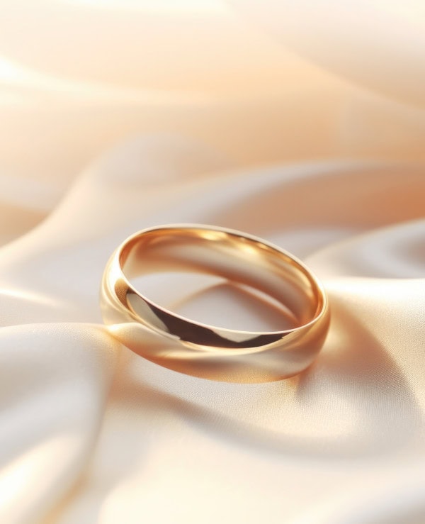 Ring auf Seide