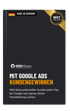 Schwarzer Buchumschlag mit Titel "MIT GOOGLE ADS KUNDENGEWINNEN", "MADE IN GERMANY" und "BEST SELLER" Siegel.