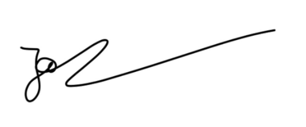 Schwarze, geschwungene Unterschrift auf weißem Hintergrund. Unterschrift vom Osteopath Johannes Geiwagner