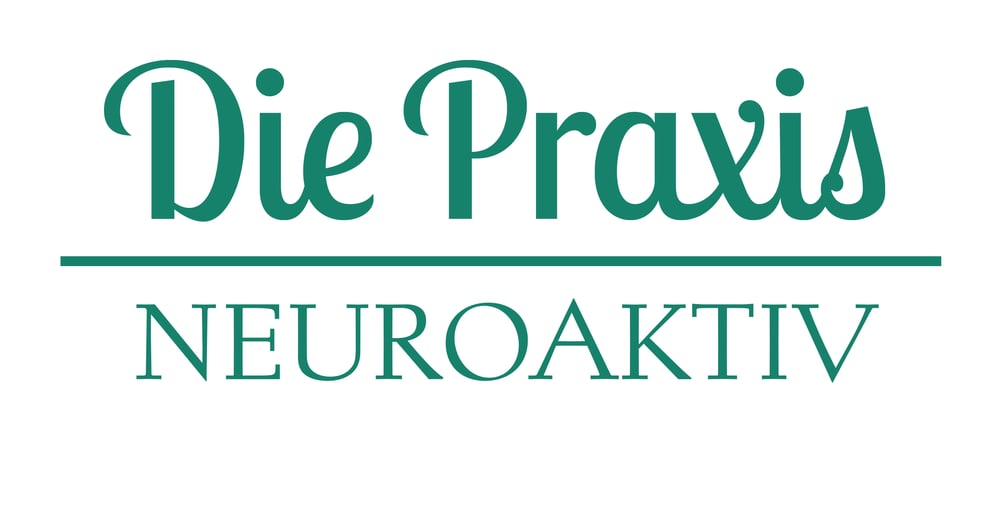 Grüner Text "Die Praxis" über einer Linie und "NEUROCONCEPT" auf dunkelgrünem Hintergrund.