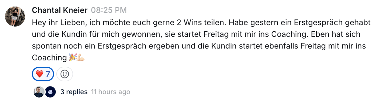 Kundenergebnis aus dem Fitpreneur Collective