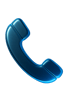 Blaues Telefonhörer-Symbol