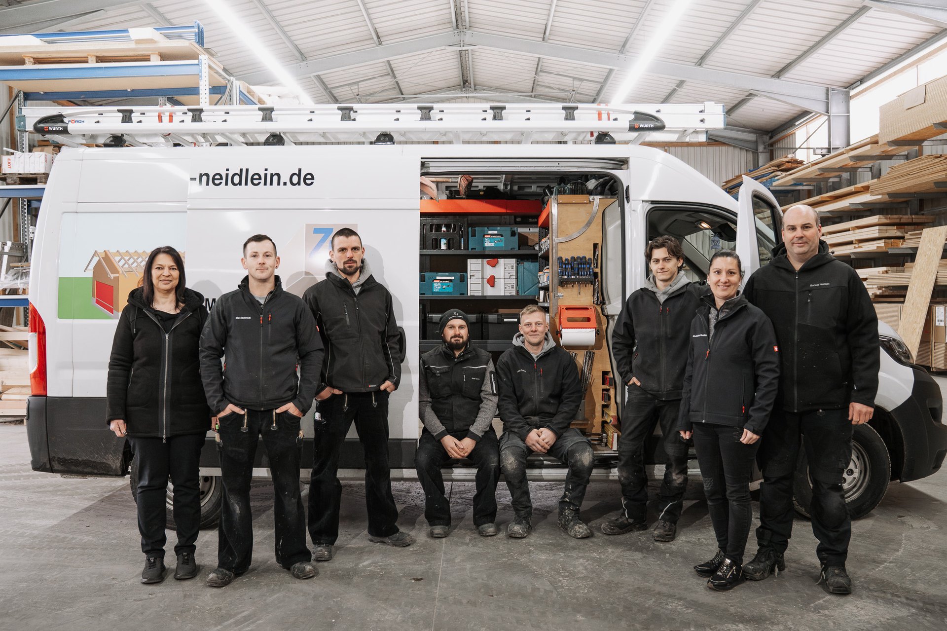 Team der Zimmerei & Holzbau Neidlein in Schnelldorf