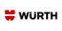 Rotes Würth-Logo mit schwarzem Text "WURTH" auf grünem Hintergrund.