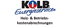 Logo: Kolb Energieservice, Heiz- & Betriebskostenabrechnungen, mit Thermometer-Symbol.
