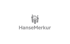 Graues HanseMerkur Logo mit stilisierter Personengruppe.