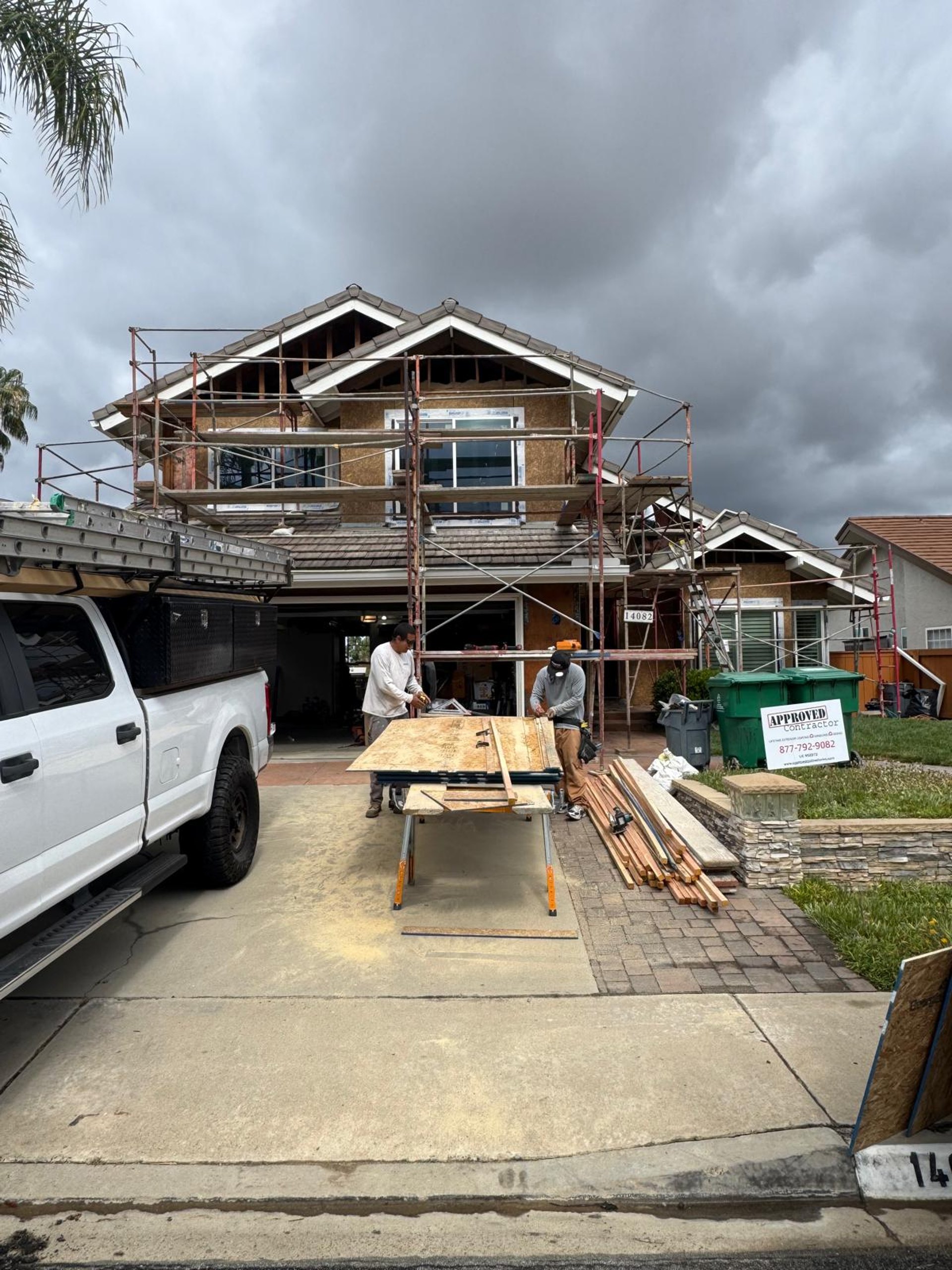 during fire resistant siding installation window replacement san diego