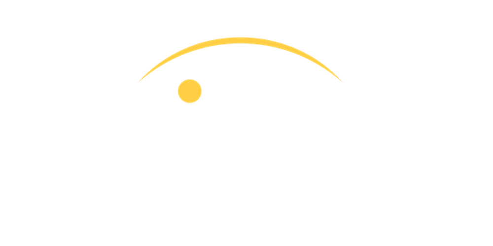 Sobe5 iFOCUS Logo in Weiß auf dunkelgrünem Hintergrund.