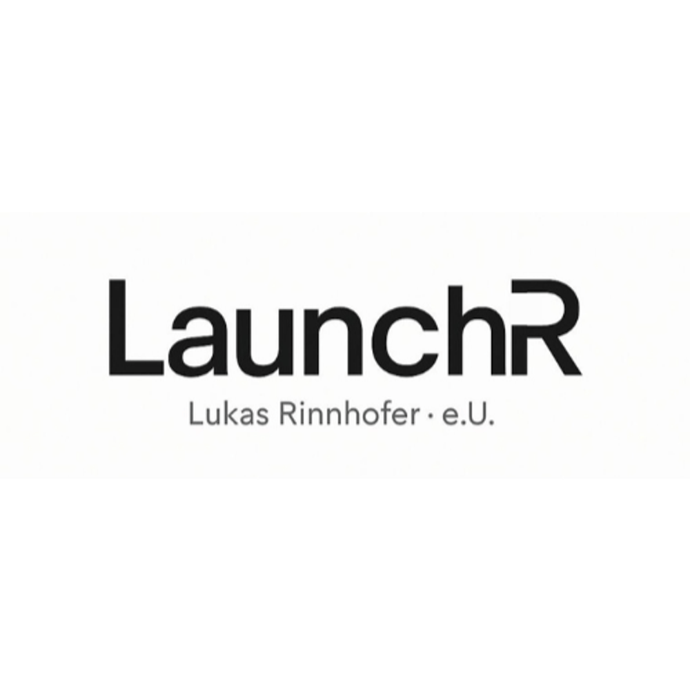 Schwarzes "LR"-Logo auf dunkelgrünem quadratischem Hintergrund mit abgerundeten Ecken.