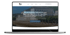 Laptop zeigt eine Webseite mit "Ihr persönlicher Fahrservice aus Bad Ems" über einem Gebäude an einem Fluss.