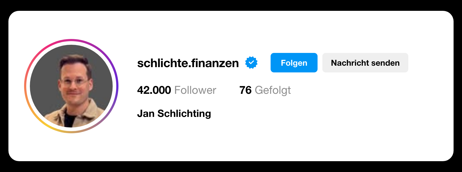 Instagram-Profil schlichte.finanzen