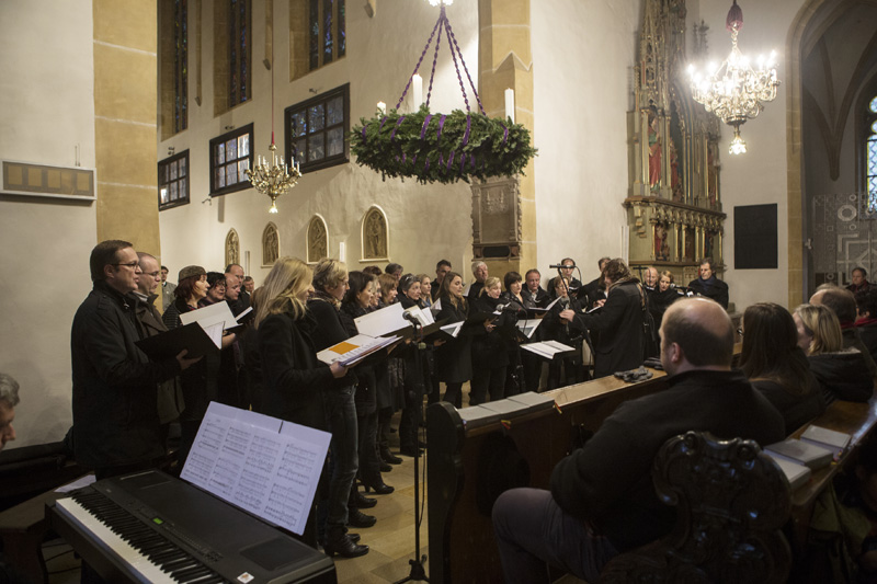 mondo musicale during the public singing in the Stadtpfarrkirche, Voices of Spirit 2014, Graz