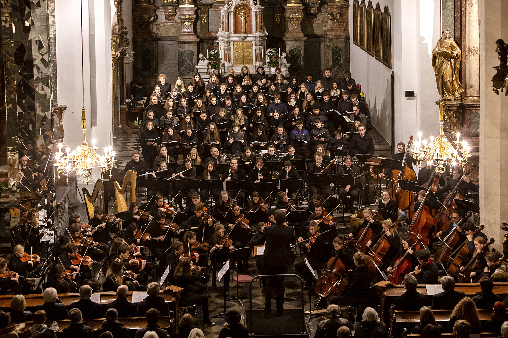 Final applause after Brahms Ein deutsches Requiem, Voices of Spirit 2018, Graz