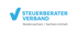 Logo "STEUERBERATER VERBAND Niedersachsen I Sachsen-Anhalt" mit blauem Häkchen auf dunkelgrünem Hintergrund.