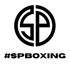 Schwarzes SP-Logo in einem Kreis, darunter der Hashtag #SPBOXING.