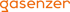 Orangefarbener Schriftzug gasenzer in moderner, kleingeschriebener Sans-Serif-Schrift auf weißem Hintergrund.
