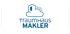 Logo "TraumHaus Makler" mit Haus, Wolke und Sonne.