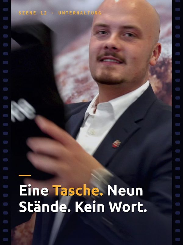 Goodie-Bag: Eine Tasche, neun Stände, kein Wort.