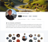 Profile page for Roderick Vonhögen, a priest and a geek, with a fantasy village banner and profile photo.