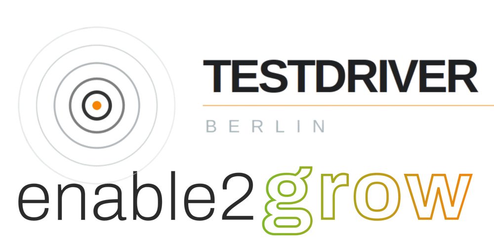 Logo testfahrer berlin und enable2grow