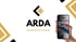 ARDA Bodentechnik Logo auf weißem Hintergrund und Smartphone mit der Aufschrift "Wir stellen ein!"