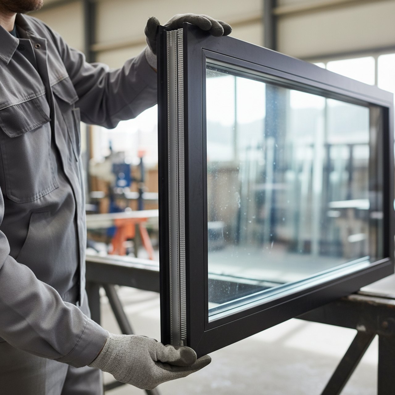 Modernes Wärmeschutzglas wird in einen Bestandsrahmen eingesetzt