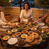 Familie und Gruppe beim gemeinsamen Essen mit anatolischen Spezialitäten in Hannover
