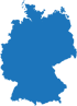 Karte von Deutschland mit den sechs quaris Standorten.