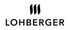 Logo von Lohberger mit drei vertikalen, wellenförmigen Linien darüber.