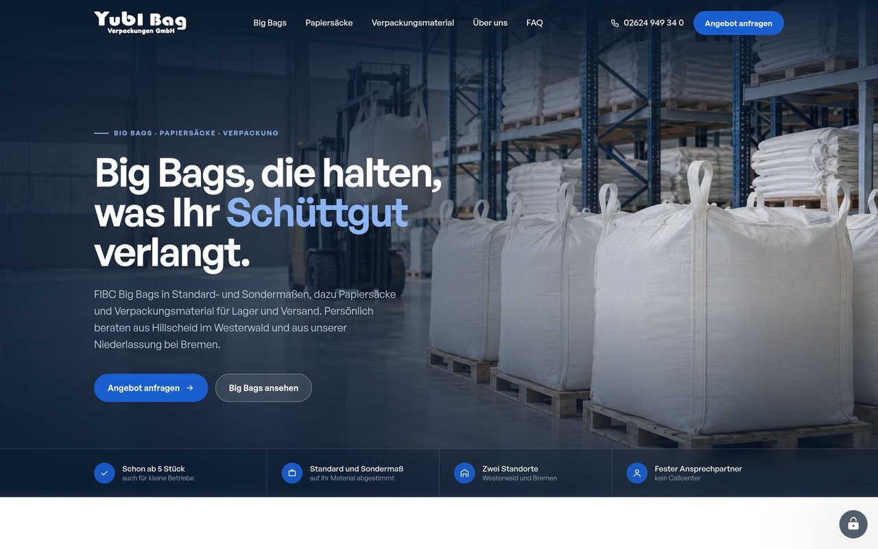 Webseite Yubi Bag