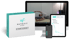 Nährstoff-Starterset-Box, Desktop-Bildschirm mit Trainingsvideo, Tablet mit Diagramm und Smartphone mit App-Interface.