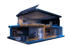 Ein Schnittbild eines Hauses zeigt die Installation von EcoFlow PowerOcean, PowerFlow und PowerHeat.
