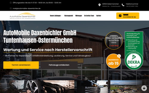 Webseite von AutoMobile Daxenbichler