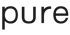 Das Wort "pure" in schwarzer Schrift auf dunkelgrünem Hintergrund.