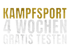 KAMPFSPORT 4 WOCHEN GRATIS TESTEN auf dunklem Hintergrund.