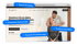 Webseite für Physiotherapie mit blauen Infoboxen zu Branding, einheitlichen Farben, Bildern und Visualisierungen.