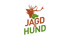 Logo mit einem Hirschkopf, einem Hundekopf und dem Text "JAGD & HUND" in Grün- und Brauntönen.