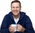 Marc Polednik, Coach für Führungskräfte, mit Kaffeetasse — persönliches Porträt