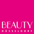 Logo "BEAUTY DÜSSELDORF" in Weiß auf pinkem Hintergrund.