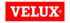 VELUX Logo mit weißer Schrift auf rotem Hintergrund.