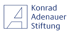 Logo der Konrad-Adenauer-Stiftung mit stilisiertem "A" in einem Quadrat und dem Namen in Blau.