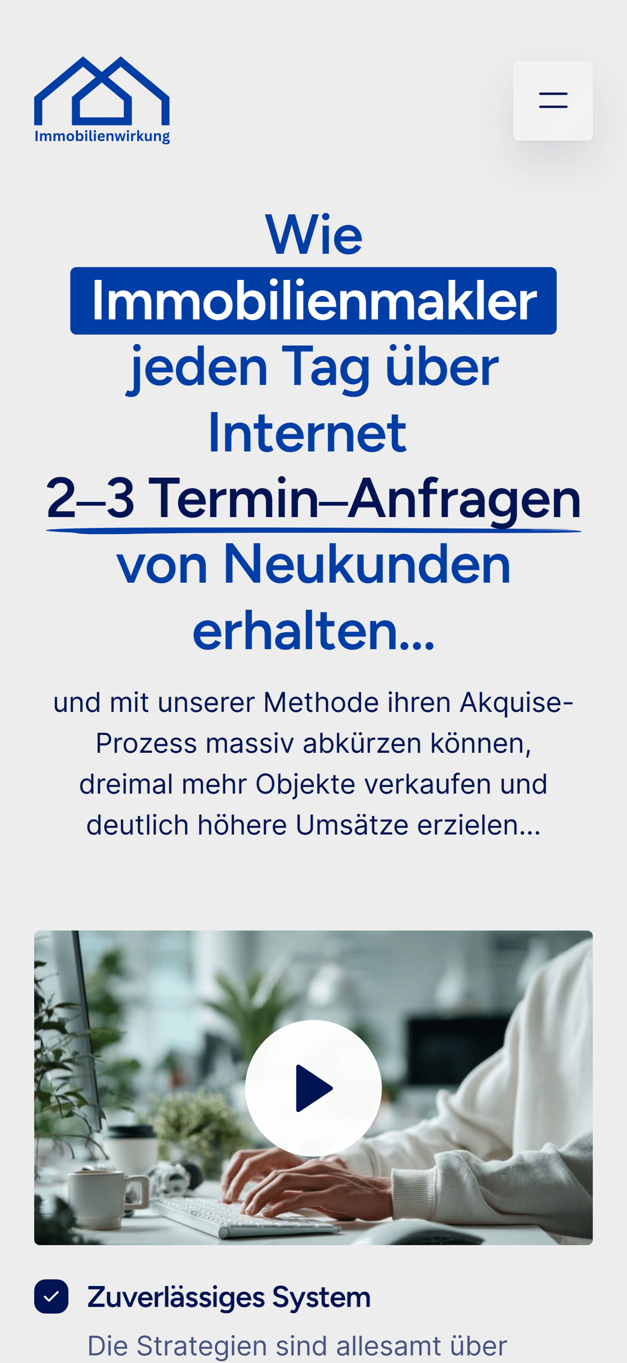 Die mobile Ansicht der Demo-Website für eine Rechtsanwaltskanzlei