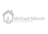 Logo Michael Münch Haus- & Gartenservice: graues Haus-Symbol mit Pflanzenzweig, daneben Text.