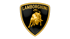 Lamborghini-Logo: Schwarzes Wappen mit goldenem Stier und dem Schriftzug "LAMBORGHINI".